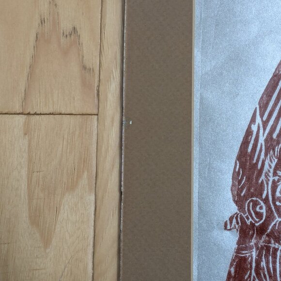 Brass Rubbing of Angel Professionally Hand Made Ready to Hang 8x12 Artwork - Picture 3 of 6